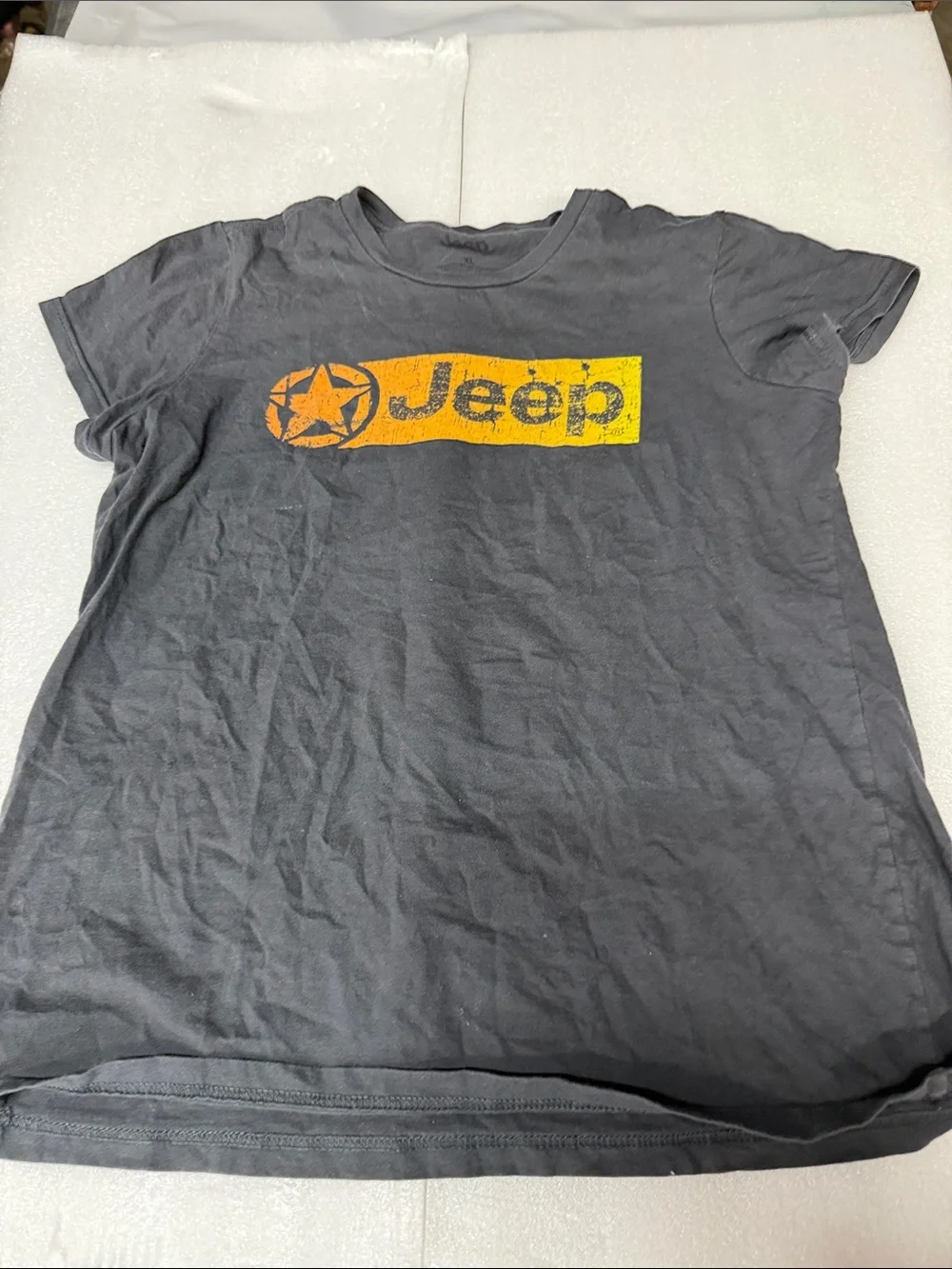 Jeep Black Short-Sleeve Tee with Yellow Logo